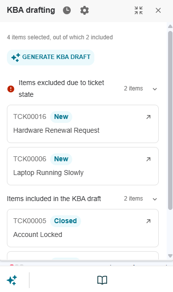 KBA Drafting from tickets